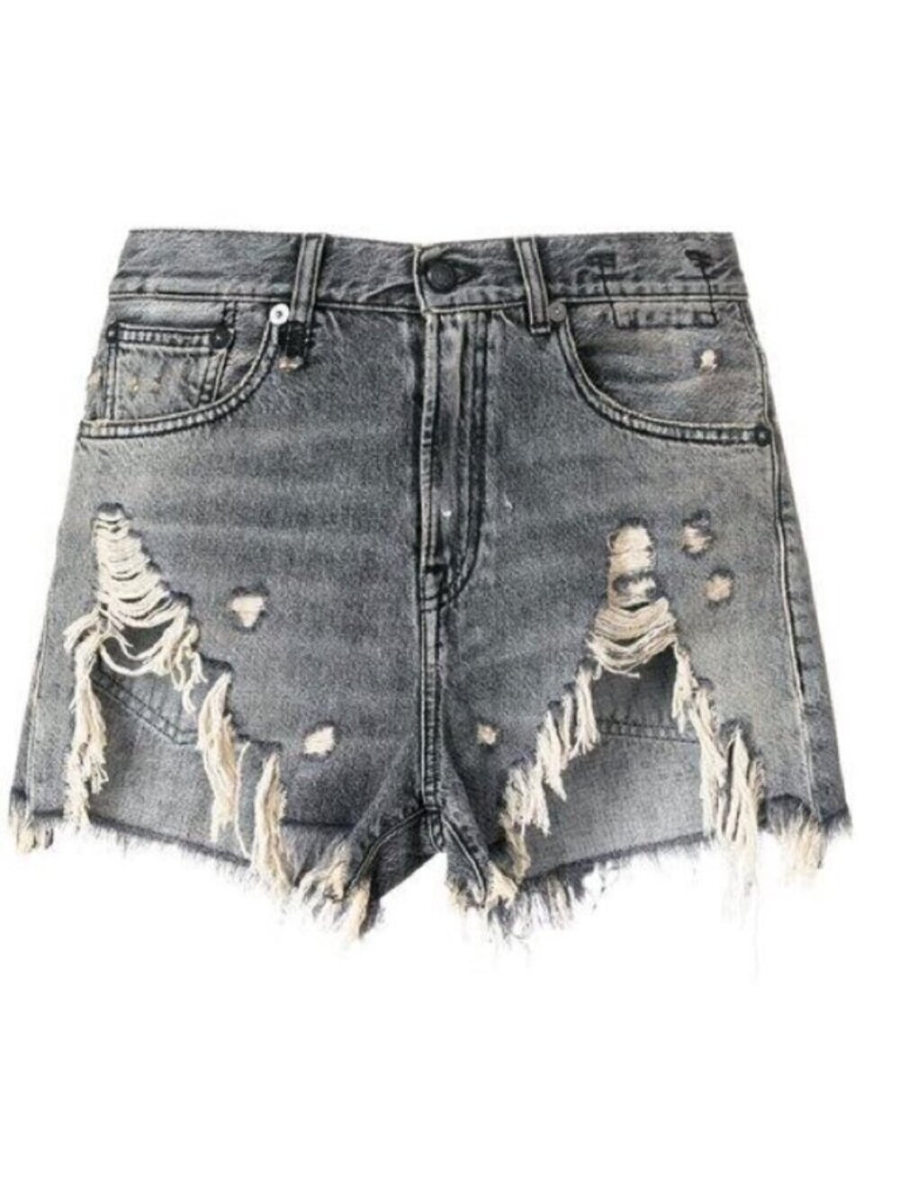 R13 Black Shredded Slouch Short - 30", brand new w/ tags! 🇮🇹
